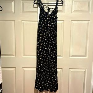 Maxi shirt dress with flutter sleeves